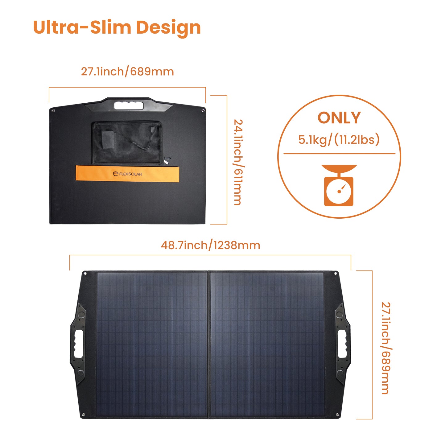 Faltbares 100-W-Solarpanel