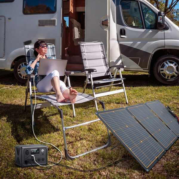 120W Foldable Solar Panel with Stand F120