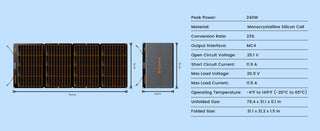 FlexSolar 240W Foldable Solar Panel