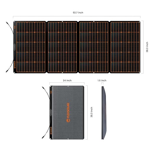 Flexsolar® F360 Foldable Solar Panel for Power Station| 360W（4 in 1 Extention Cable Not Included）