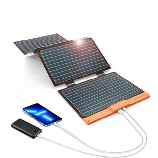 Tragbares 20-W-USB- und DC-Solartelefon-Ladegerät