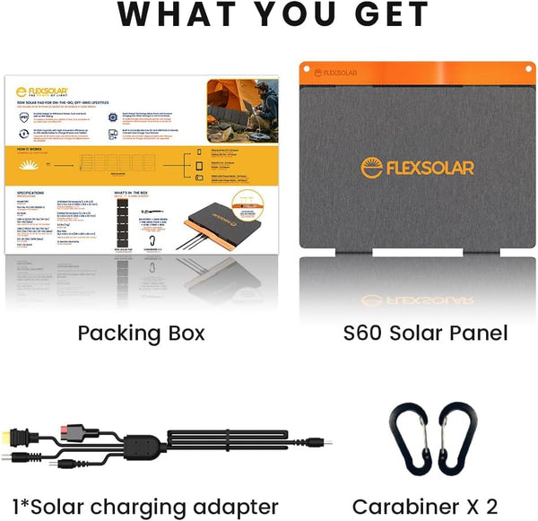 FlexSolar® S60 SolarPad Solar Panel Charger |  60W