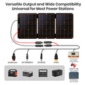 Flexsolar® F120 Foldable Solar Panel for Power Station| 120W（4 in 1 Extention Cable Not Included）