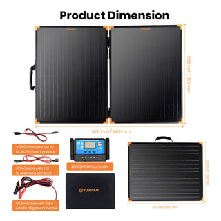 100W Briefcase Solar Panel Kit